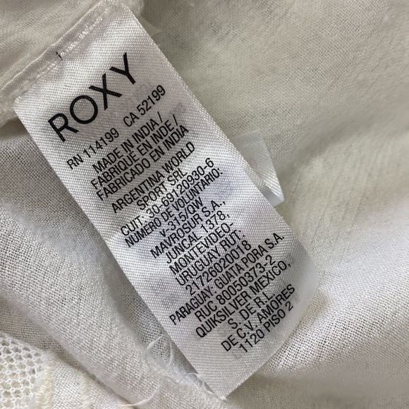 Roxy fringe overthrow wrap shawl poncho shrug lace embroidered XS - Picture 10 of 12